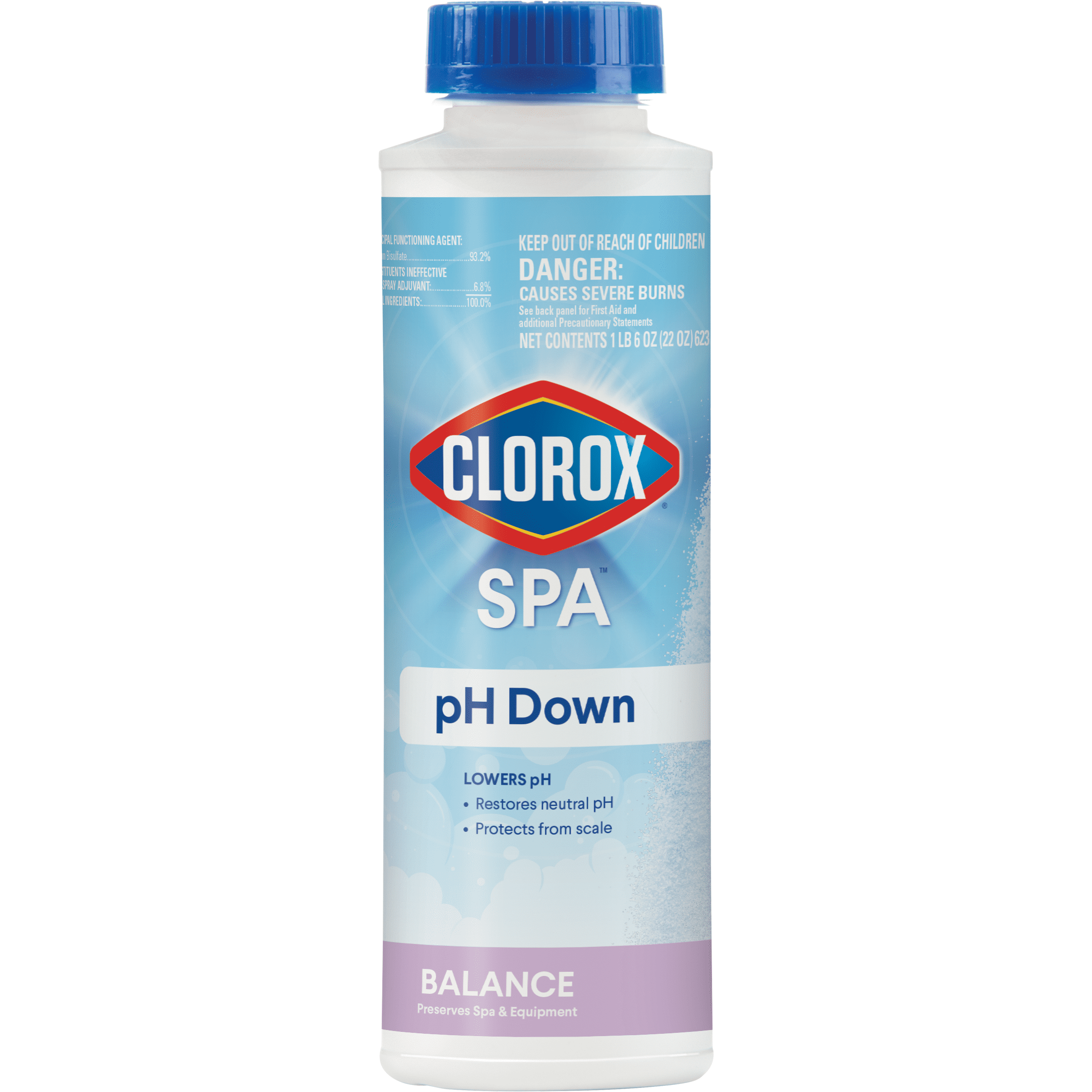 (3 pack) Clorox Spa pH Down Pool Water Balancers Granules- Decrease for Use in Spas and Hot Tubs, 22oz