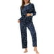 thumbnail image 2 of INSPIRAR CHIC Conjunto de Pijamas de Flanela Cálida de Mujer con Corazón y Estrella, con Pantalones de Forro de Felpa, Talla L Azul, 2 of 4