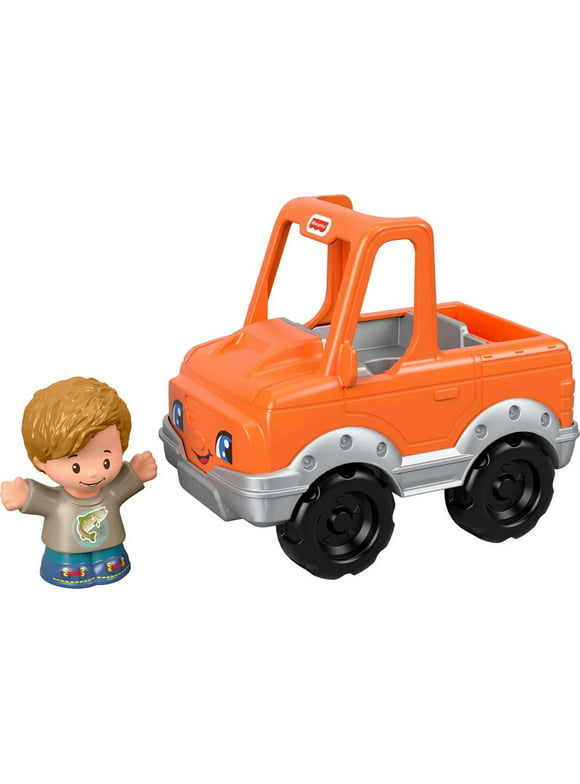 Fisher-Price Little People Help A Friend Pick Up Truck Toddler Toy Orange Vehicle & Figure