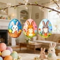 thumbnail image 5 of DefiDgd 12pcs Easter Wooden Hanging Ornaments,Easter Egg Shaped Bunny Painted Pendant Decorations for Spring Holidays Party Farmhouse Home, 5 of 6