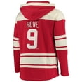 thumbnail image 3 of Men's '47 Gordie Howe Red Detroit Red Wings Retired Player Name & Number Lacer Pullover Hoodie, 3 of 4