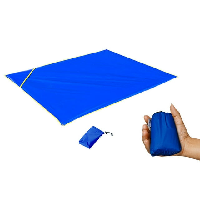 Meitianfacai Multifunctional Outdoor Camping Awning Rainproof Awning Mat Outdoor Camping Can Be Used As A Raincoat Damp-Proof Mat and Awning(Blue)