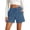Blue, variant on Shorts for Women Summer Elastic High Waist Wide Straight Leg Relaxed Fit Casual Shorts with Pockets