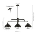 thumbnail image 4 of JONATHAN Y Levi 40.5" 3-Light Industrial Farmhouse Iron Linear LED Pendant, Oil Rubbed Bronze, 4 of 10