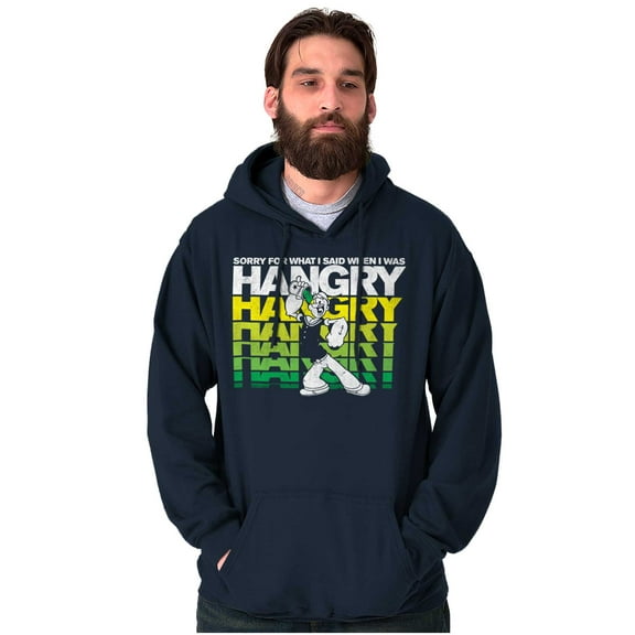 Popeye Sorry I Was Hangry Funny Retro Hoodie Sweatshirt Women Men Brisco Brands S