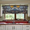 thumbnail image 3 of Yayeee Kitchen Curtains Tier Set of 2 Light Filtering 57"x24" Over Sink Window Panels, Swirling Starry Sky, 3 of 7
