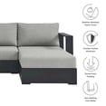 thumbnail image 7 of Tahoe 2-Piece Right-Facing Chaise Sectional Sofa Set in Gray Gray, 7 of 7