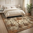 thumbnail image 3 of ODIKA 8'x10' Washable Area Rug Non-Shedding, Easy Care, Guitar Music Notes Vintage Rock Distressed Grunge Border Hip for King Size Bedroom Under Bed, Master Suite, 3 of 7
