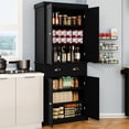 thumbnail image 6 of 71" Pantry Cabinet with 4 Doors, Drawer & Waterproof Surface / Ensure Safe Storage in Kitchen or Laundry, 6 of 7