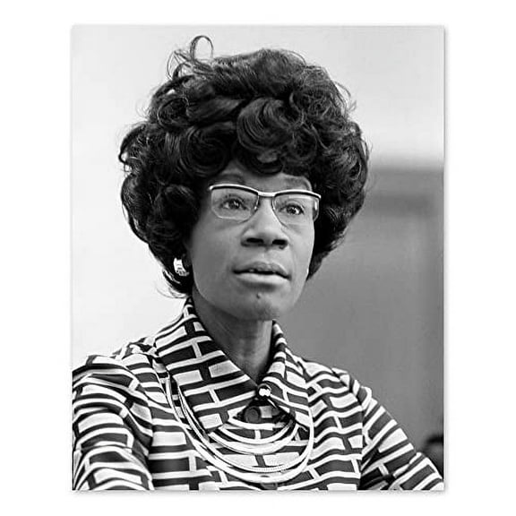 HISTORIX Vintage 1972 Shirley Chisholm Photo Print - 8x10 Inch Shirley Chisholm Announcing Candidacy for Presidential Nomination Vintage Poster Photo