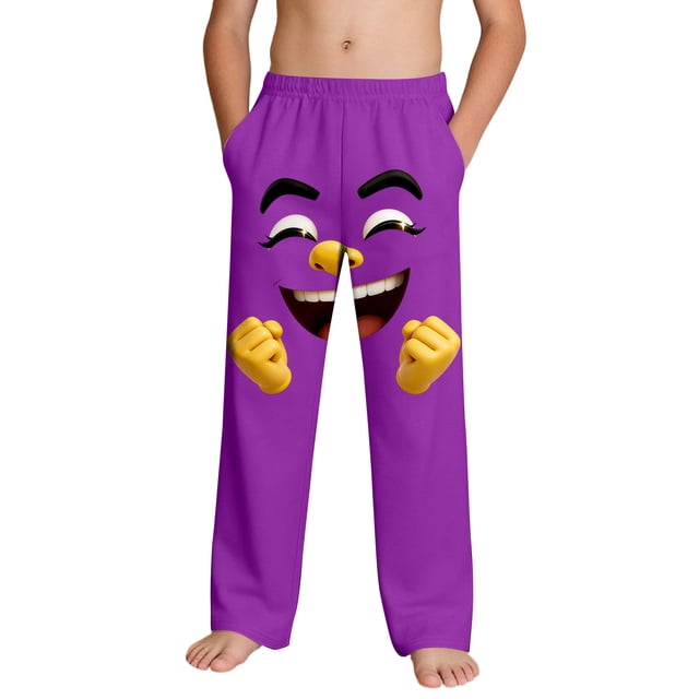 Casual Beach Pants for Girls with Pockets Printed Lightw8 100% Polyester