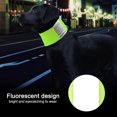 thumbnail image 3 of Collar reflectante para mascotas, bufanda fluorescente para perros y gatos, bandana, carpeta triangular, amarillo, S, 3 of 8