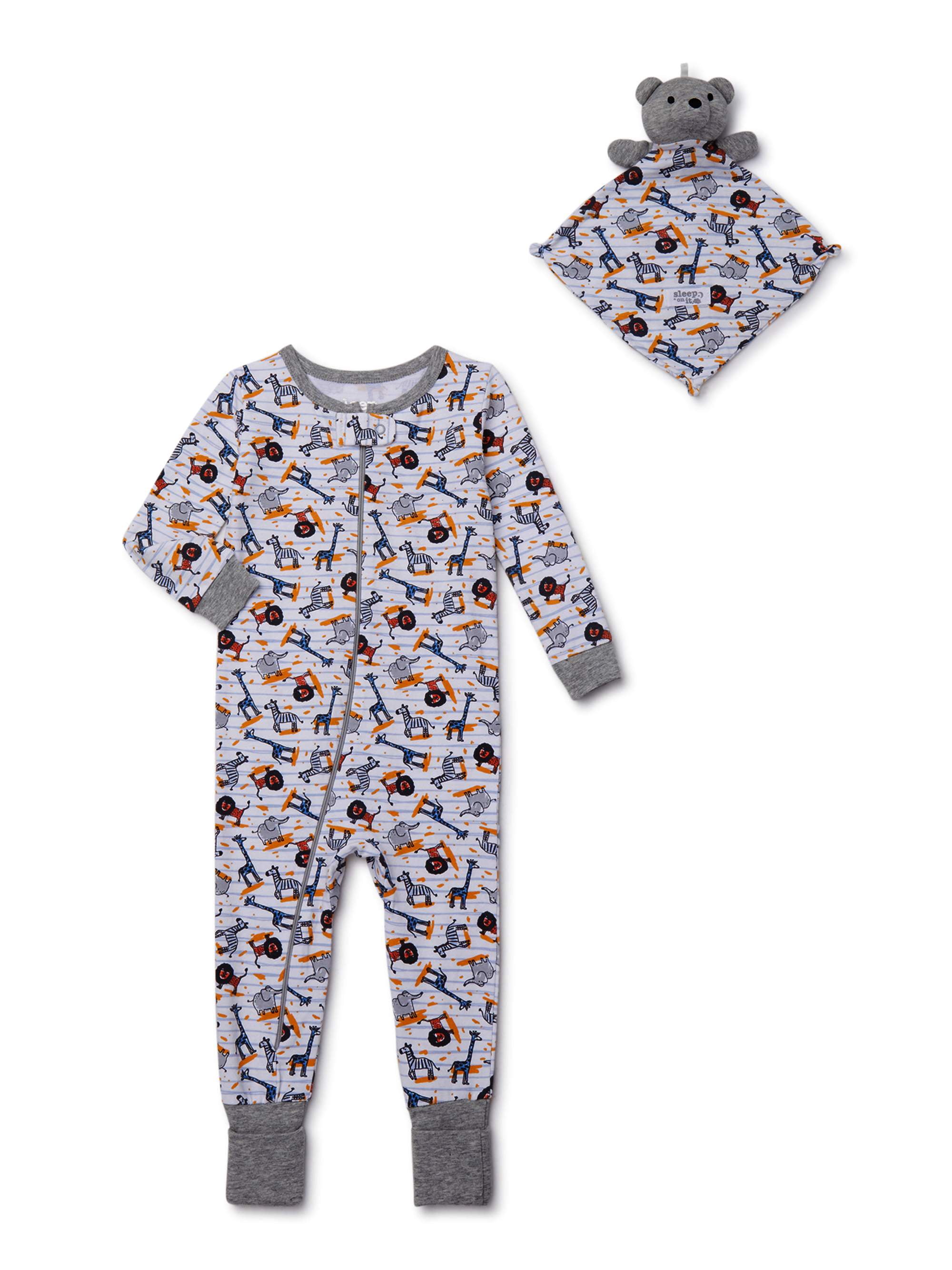 Sleep On It Baby Boys Convertible Footed OnePiece Sleeper Pajamas with