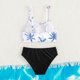 thumbnail image 5 of Odeerbi 7-15 Años Niñas 2 Piezas Bikini Conjunto de Verano Playa Hawaiano Ruffle Traje de Baño Lindo, 5 of 7