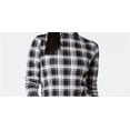 thumbnail image 2 of Charter Club Women's Cotton Plaid Top  Black Size Large, 2 of 3