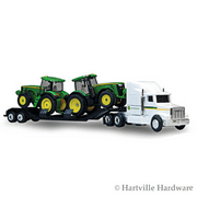 Ertl Collectibles 1:64 John Deere Semi with 8R Tractors