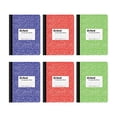 thumbnail image 1 of Cuaderno de composición Oxford, 6 pzas. Papel rayas anchas, 9-3/4 x 7-1/2", 100 hojas, mármol surtido, 2 c/u: azul, verde, rojo (63762), 1 of 3