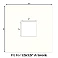 thumbnail image 2 of Antique White Picture Frame Mat for 24x24 Frames - Fits 8x8 Photos - 25 Mats, 2 of 7
