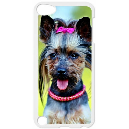 Girl Ipod 5 Cases Yorkie Girl Hard White Plastic Case Compatible with the Apple iPod Touch 5th Generation - iTouch 5 Universal ()