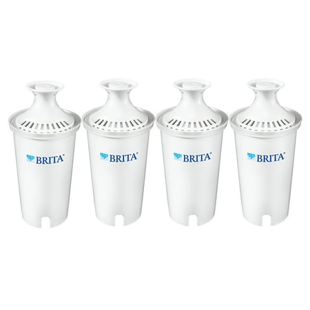 Just Water Ceramic Filter Brita Standard Water Filter, Standard Replacement Filters for Pitchers and Dispensers, BPA Free - 4 ct ()