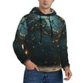 thumbnail image 2 of Honeii Magical Library Butterfly Night Pattern Mens Hoodies Men's Loose Sleeve Sweatshirt,Pullover Hooded Sweatshirt for Men,Essentials Hoodie-XX-Large, 2 of 7