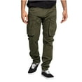 thumbnail image 3 of UVEASISHA Men's Tactical Pants Big and Tall,Mens Drawstring Cargo Pants Lightweight Outdoor Hiking Pants with Multi Pockets Tapered Pants Sales Today,Army Green,M, 3 of 8