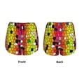 thumbnail image 6 of Uemuo Colorful Tie Dye Stained Glass 1 Pattern Women's Athletic Shorts High Waisted Running Shorts with Liner Pockets Gym Elastic Workout Shorts-XX-Large, 6 of 9