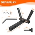thumbnail image 4 of LOCKIETTA Support de Mât de Drapeau à Double Attache, Support de Mât de Drapeau Double Robuste UniSal pour Attache Standard 2 Pouces, Compatible avec Camion Jeep SUV RV Remorque avec Vis Anti-Tremblement, 4 of 4