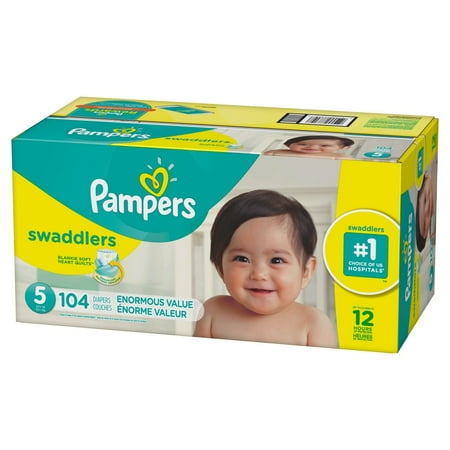 UPC: 0037000773108 | Pampers Baby s Swaddlers Diapers – Size 5 104 Ct