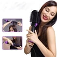 thumbnail image 5 of cepillo secador de pelo, cepillo eléctrico de aire caliente, cepillo alisador multifuncional de iones negativos 2 en 1 para alisar, rizar y peinar el cabello de niñas y mujeres, 5 of 5