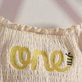 thumbnail image 4 of CUZIBR Girls Baby Toddler Romper Dress Long Sleeve Smocked Ruffles Embroider Prints Tutu Mesh Ruffled Bodysuits With Headband 2 Piece Fashionable Elegant Cozy Summer Set,White,12-18 Months, 4 of 6