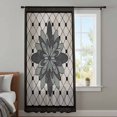 thumbnail image 3 of Retro Flowers Sheer Curtains 84 Inches Long, Boho Ethnic Retro Abstract Florals Grid Light Filering Curtains, Breathable Simi Curtain Privacy Drapes for Living Room Bedroom Window Treatment, 3 of 9