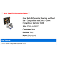 thumbnail image 2 of Rear Axle Differential Bearing and Seal Kit - Compatible with 2002 - 2006 Freightliner Sprinter 2500 2003 2004 2005, 2 of 2