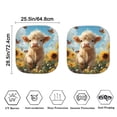 thumbnail image 4 of KUIFORTI Highland Cow Sun Shade for Car Windshield, Sunflower Butterfly Print Car Window Shades for Front Window, Sun Blocker for Car Sedans SUV Truck, Protect Your Vehicle from UV Heat, 4 of 5