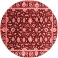 thumbnail image 1 of Ahgly Company Indoor Round Oriental Red Traditional Area Rugs, 3' Round, 1 of 4