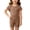 Coffee, variant on Girls Summer Pajama Sets, Lapel Collar 2-piece Comfy Short Sleeve Girls' Sleepwear Pink Size 7-8