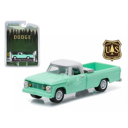 1965 Dodge D-100 Pickup Truck U.S. Forest Service Hobby Exclusive 1/64 Diecast Model by Greenlight