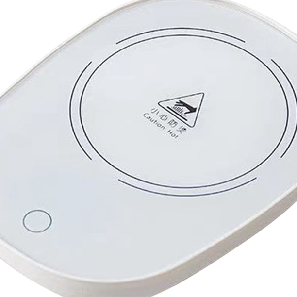 Calentador de taza de café eléctrico Calentador de taza ligero para oficina en casa (Blanco) JShteea Libre de BPA