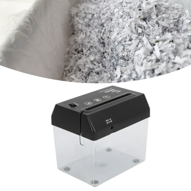 Mini Paper Shredder, Portable Paper Shredder Low Noise with Non Slip Foam for Desktop