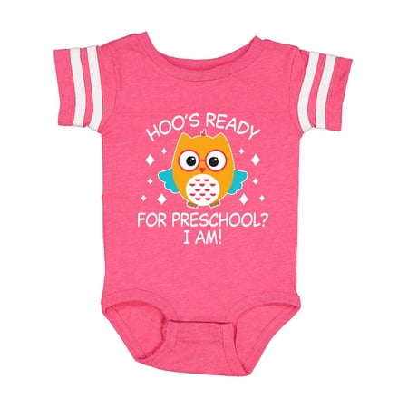 

Inktastic Hoo s Ready For Preschool I am with Cute Owl Gift Baby Boy or Baby Girl Bodysuit