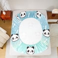 thumbnail image 5 of jejeloiu Cute Panda Twin Sheet Set,Zoo Animal Blue Green Ombre,Ultra Soft Decor For Kids,3-Piece, 5 of 7