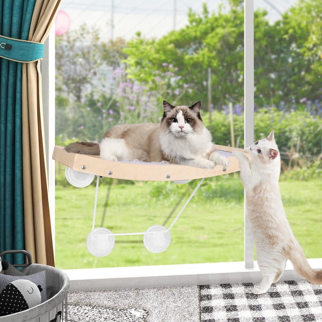 Cat Window Perch, Cat Hammock Window Seat with Strong Suction Cups