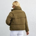 thumbnail image 6 of IDOPIP Cropped Puffer Jacket for Women Long Sleeve Lightweight Zip Short Jacket Coat with Pockets, 6 of 7