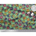 thumbnail image 2 of Soimoi Cotton Jersey Fabric Lemon Slice & Texture Print Fabric by Yard 58 Inch Wide, 2 of 2