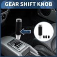 thumbnail image 2 of Unique Bargains 13cm Gear Shift Knob Aluminum Alloy Cylinder for Automatic and Manual Vehicle with 3 Adapter Silver Tone, 2 of 7