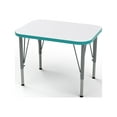 thumbnail image 2 of Tot Mate Versa Adjustable Height Kids Desk, Markerboard Activity Table (White/Ocean, 21 - 30" H), 2 of 6