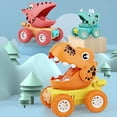 thumbnail image 2 of De Dinosaurio De Juguete Para Niños, Juguete De Presión Para Niños, Coche De Juguete Push And Go, Regalo Para Niños Y Niñas (Color De La Rueda Al Azar) 2 Uds. Yuarrent FN007739-03, 2 of 6