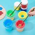 thumbnail image 2 of 20 Pcs No Spill Plastic Paint Cups 4 Assorted Colors Palette Cups with Lids Art Supply for Paint School Classroom DIY, 2 of 7