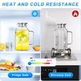thumbnail image 4 of 68 oz Glass Pitcher with Lid and Spout, 2 Liter Glass Jugs with Handle for Fridge, Borosilicate Water Pitcher, Heat Resistant Carafes for Hot/Cold Drinks, Stainless Steel Filter Lids, Dishwasher Safe, 4 of 7