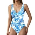 thumbnail image 7 of Jsaierl One Piece Tummy Control Swimsuits for Women V Neck Floral Print Monokinis Swimwear Beach Modest Full Coverage Bathing Suits, 7 of 7
